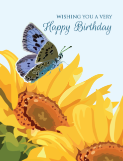 Sunflower Butterfly Birthday