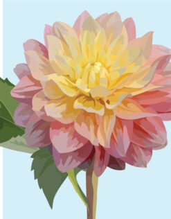 Dahlia Note Card