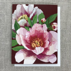 Alternative view of Japanese Peony Note Card