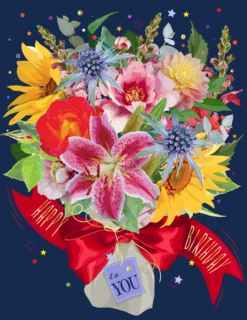 Blue Birthday Bouquet