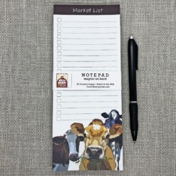 Market List Magnetic Notepad with Cows