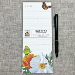 Poppies and Butterflies Magnetic Notepad