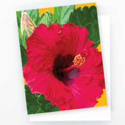 Alternative view of Hibiscus Notecard