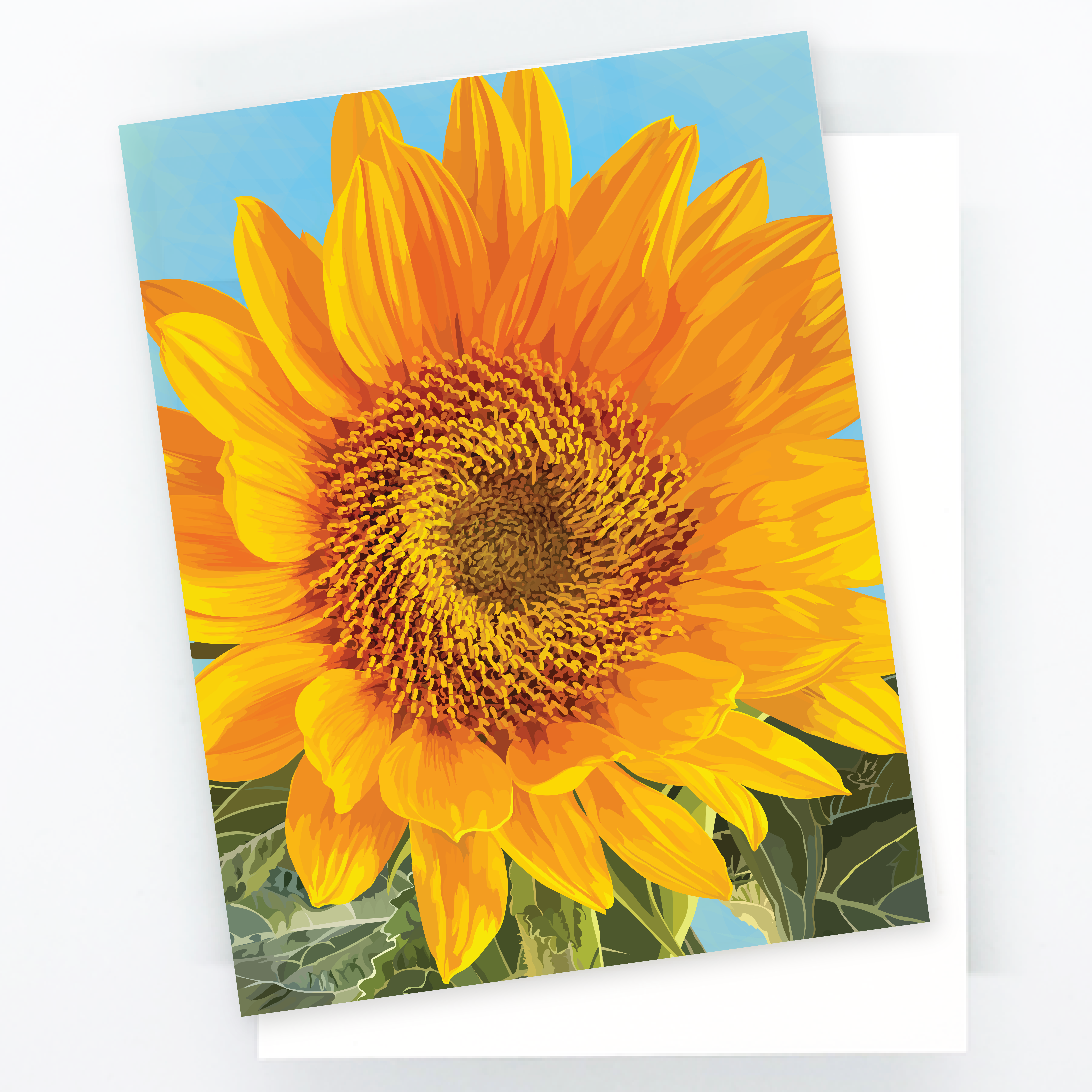 Alternative view of Sunflower Notecard