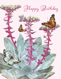 Blooming Succulent Birthday Card