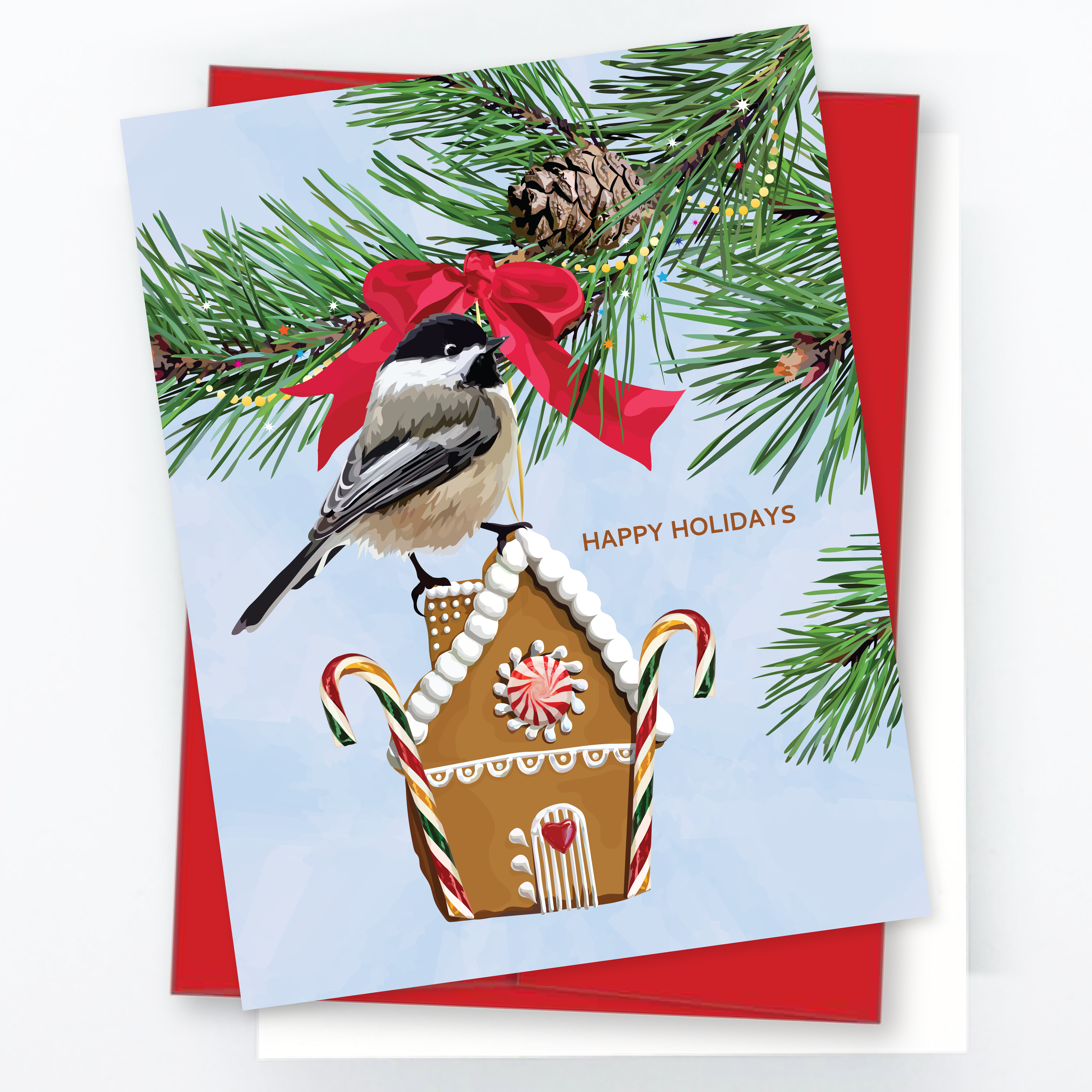 Alternative view of Winter Birdie on Gingerbread House