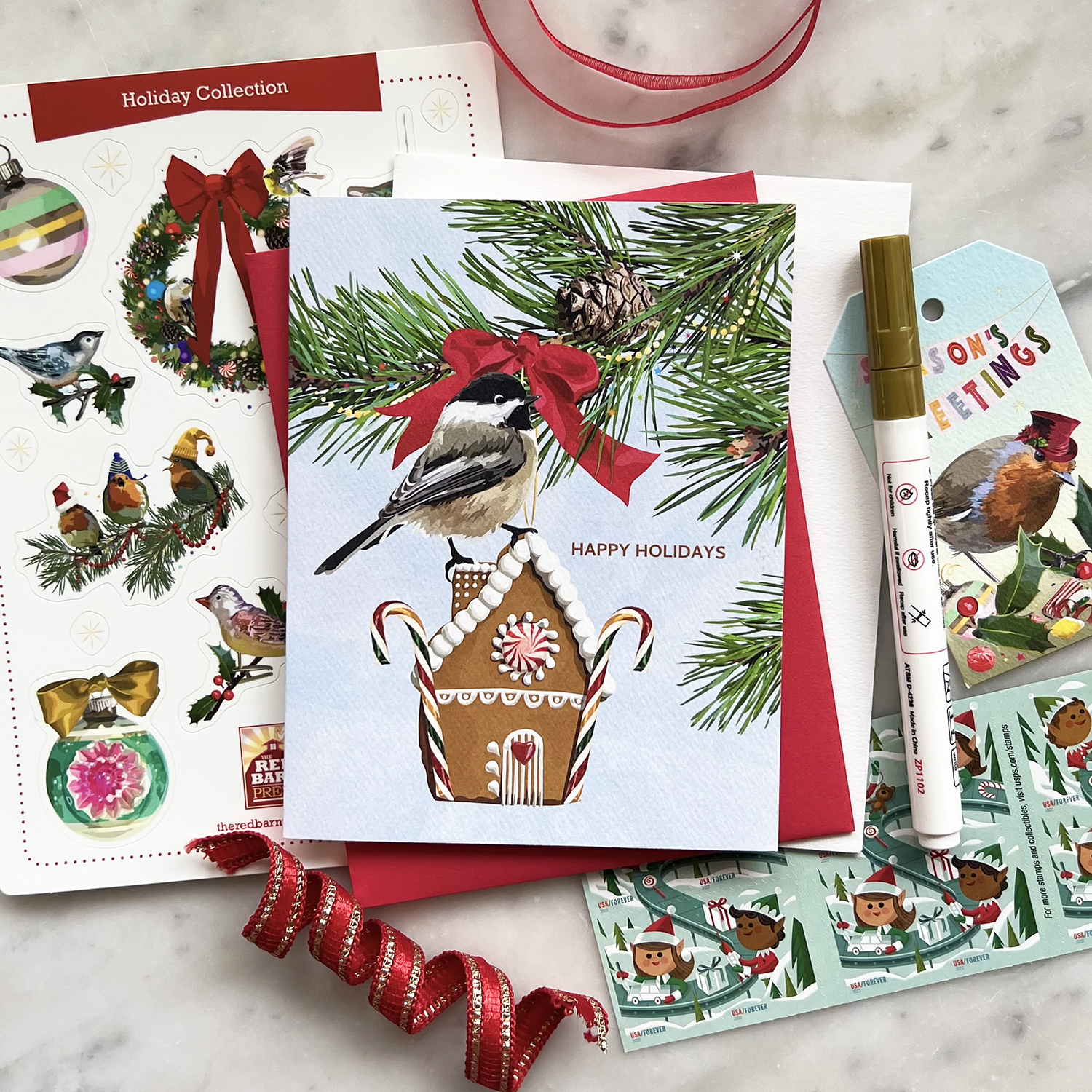 Winter Birdie on Gingerbread House - Image 3