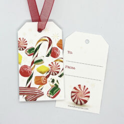 Package of 8 Christmas Gift Tags with Candy