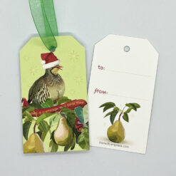 Package of 8 Christmas Gift Tags with a Partridge in a Pear Tree!