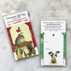 Alternative view of Package of 8 Christmas Gift Tags with a Partridge in a Pear Tree!