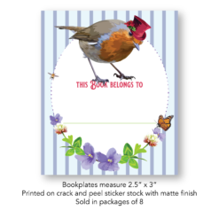 Little Red Robin Bookplate Set