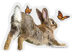 Bunny and Butterflies Sticker