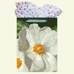 Gift Bag | Rockroses on Very Dark Green