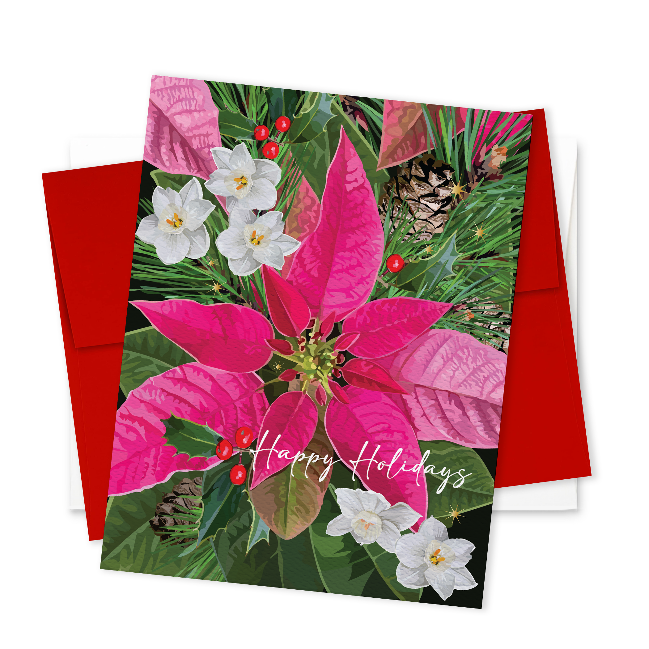 Pretty Pink Poinsettias - Image 2