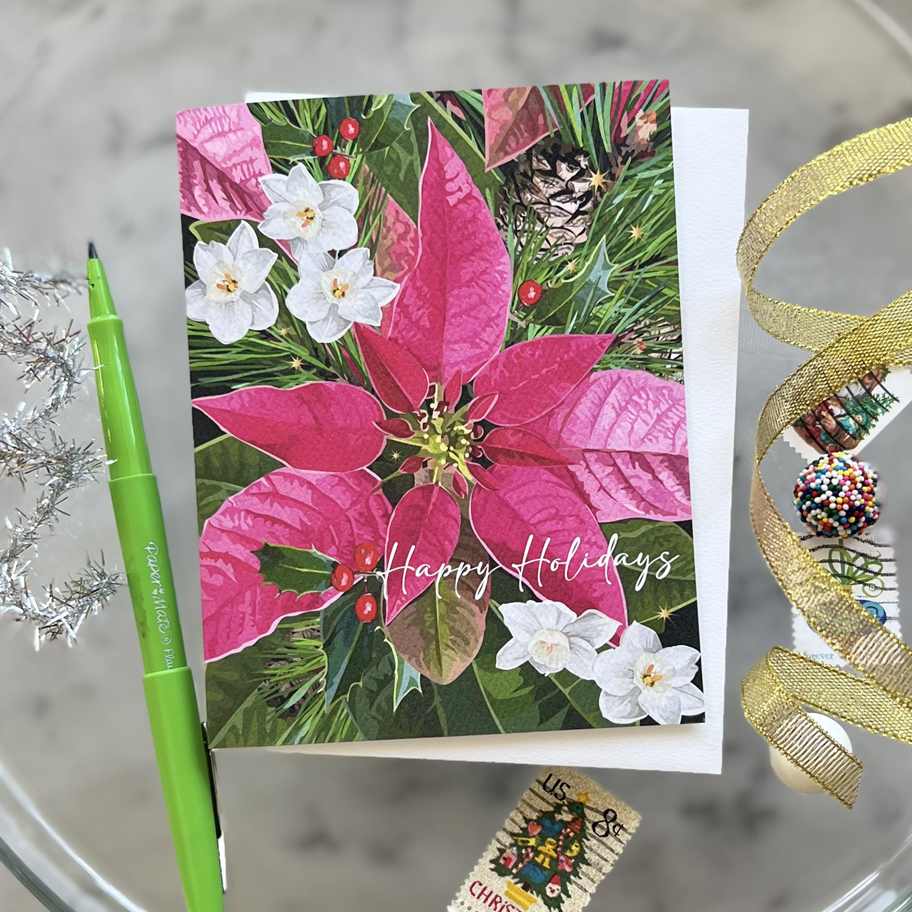 Pretty Pink Poinsettias - Image 3
